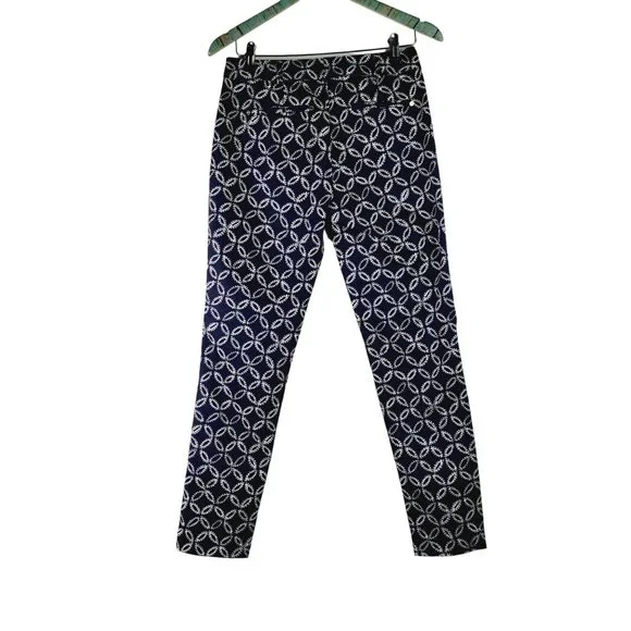 MICHAEL MICHAEL KORS Geometric Print Basics Ankle Pant Sz 2 - Picture 2 of 9